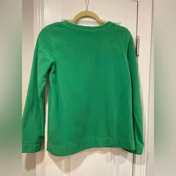 Old Navy Green V Neck Soft Fleece Long Sleeve Pullover Top Size S - Picture 8 of 10